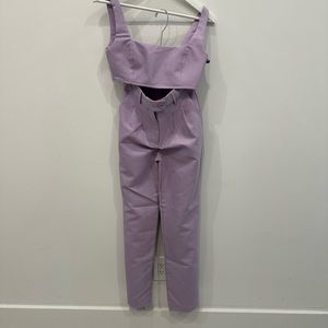 Princess Polly Huxley set, color Lilac, size 0, 95% polyester & 5% spandex.
